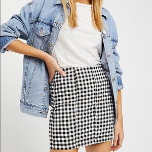 Free People gingham skirt